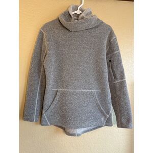 Smartwool Hudson Trail Fleece Pullover Light Heathered Gray Womens Small